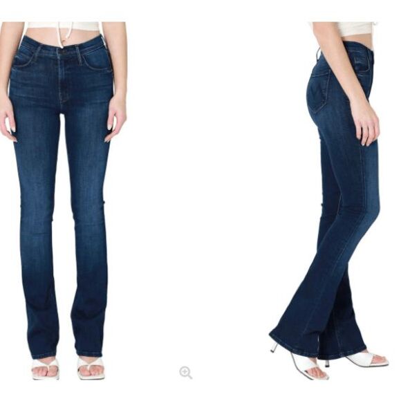 NWT Mother Jeans The High Waisted Runaway in Mint Condition Wash Flare Size 27 - Picture 1 of 16